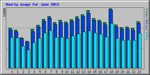 Hourly usage for June 2013