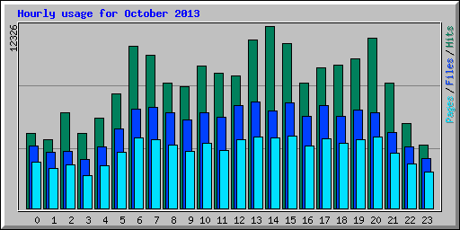 Hourly usage for October 2013