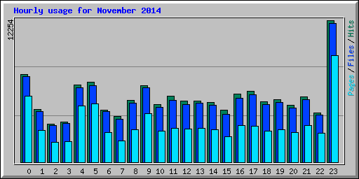 Hourly usage for November 2014